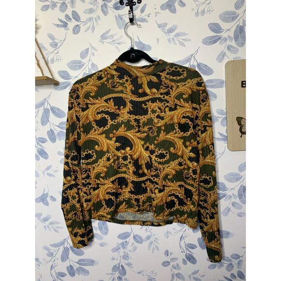 Zara Mock Neck Long Sleeve Top Size Small - Picture 4 of 7